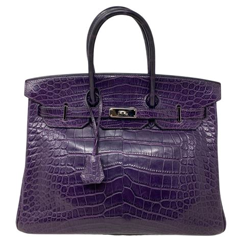 Hermes Birkin purple bag